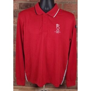 North Sails 36th America's Cup X Prada Polo Shirt Mens M Red Long Sleeve‎